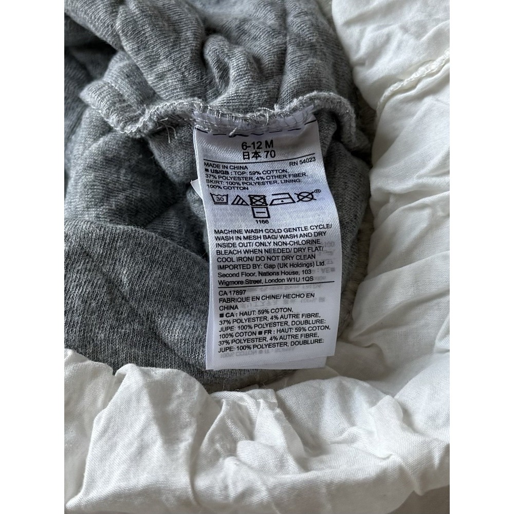 Gap Baby Girls Sweater Dress Grey, White Size: 6-12 Mo - Picture 3 of 5